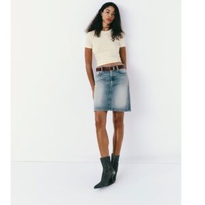 ZARA DENIM SKIRT TRF